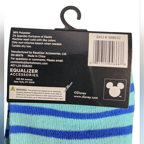 Disney Stitch Striped Crew Socks - Picture 2 of 3